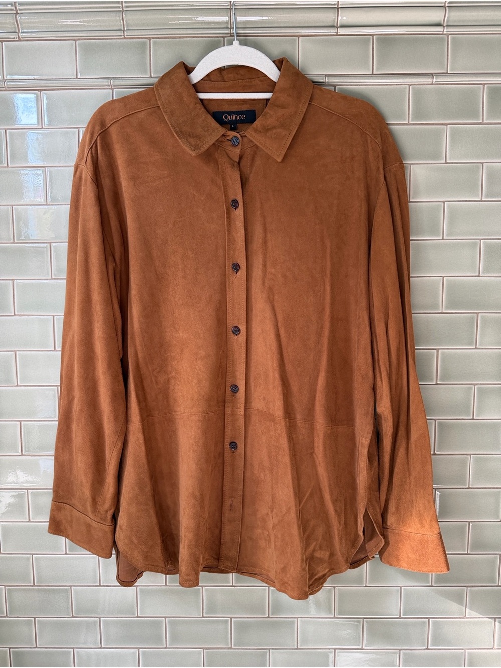 Quince 100% Suede Overshirt - Picture 2 of 7